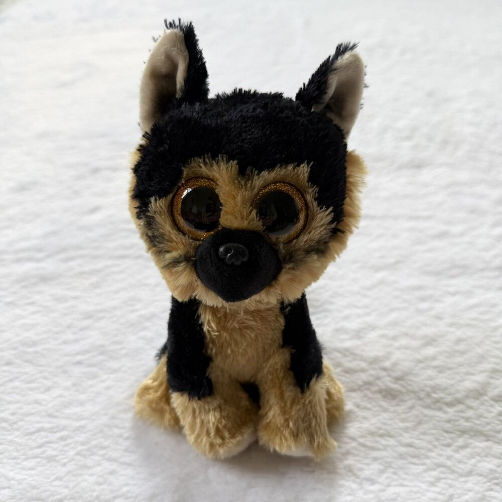 Ty Beanie Boos Spirit German Shepherd Dog Plush Stuffed Animal Yellow Eyes 6in